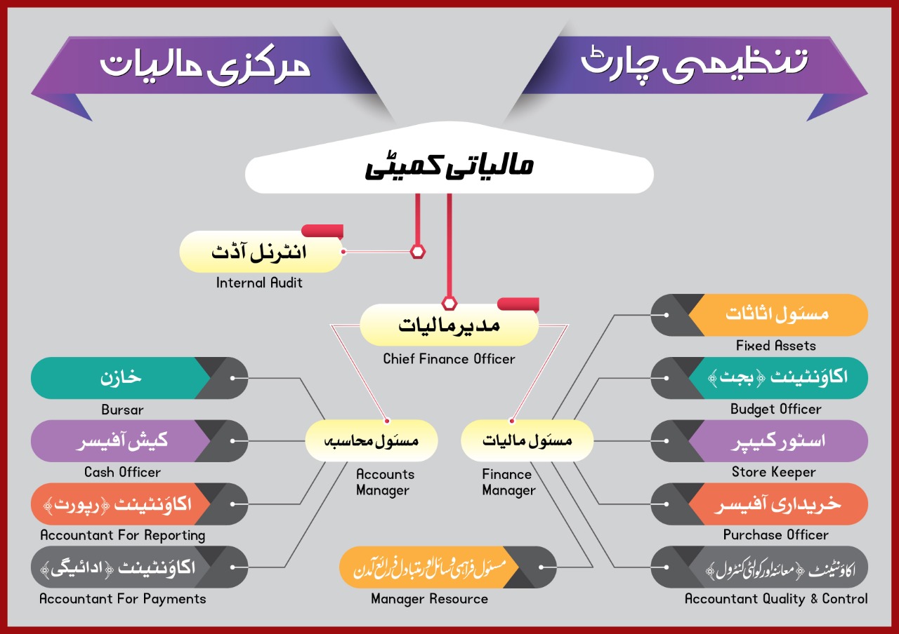 3- شعبہ مالیات کا تنظیمی چارٹ